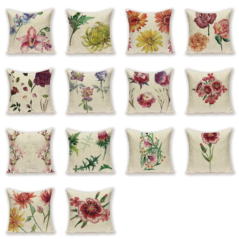 Декор для фермерского дома наволочки подушки потертый шик лен Kissen цветочный