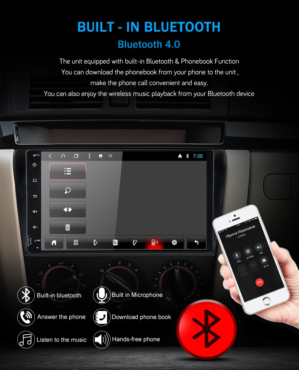 Bonroad " ips Восьмиядерный Android 8.1.0 автомобильный навигационный радио плеер для Mazda 3 2006-2008 видео Wifi Bluetooth 4G(без DVD