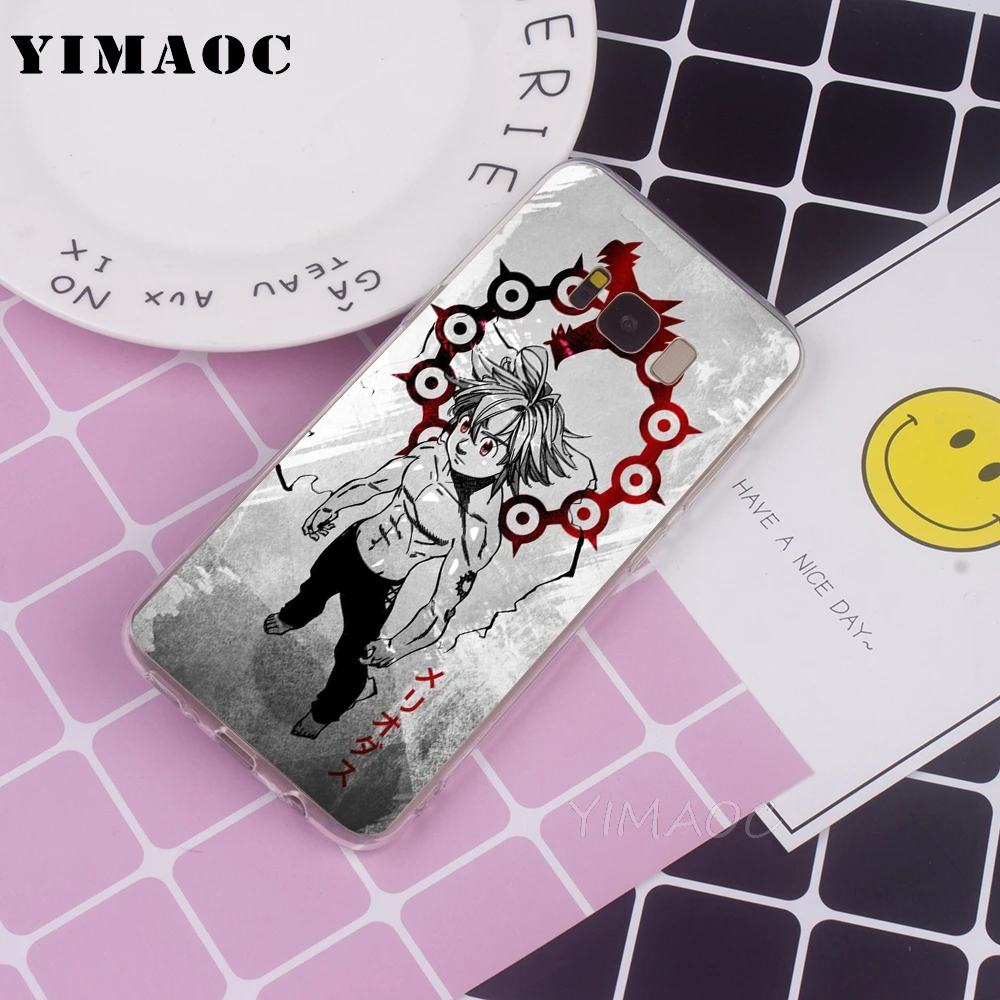Мягкий ТПУ чехол YIMAOC Nanatsu no Taizai для Galaxy j3 j5 j6 j7 A5 2016 2017 A6 A9 2018 Note 8 9 S7 edge S8 S9 S10 Plus S10e |