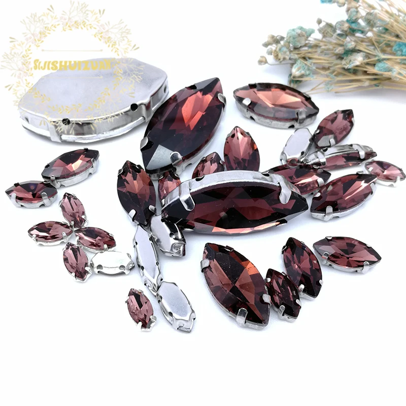 30 шт 8 размеров Популярные! Пришивные стразы для женских платьев и обуви разные