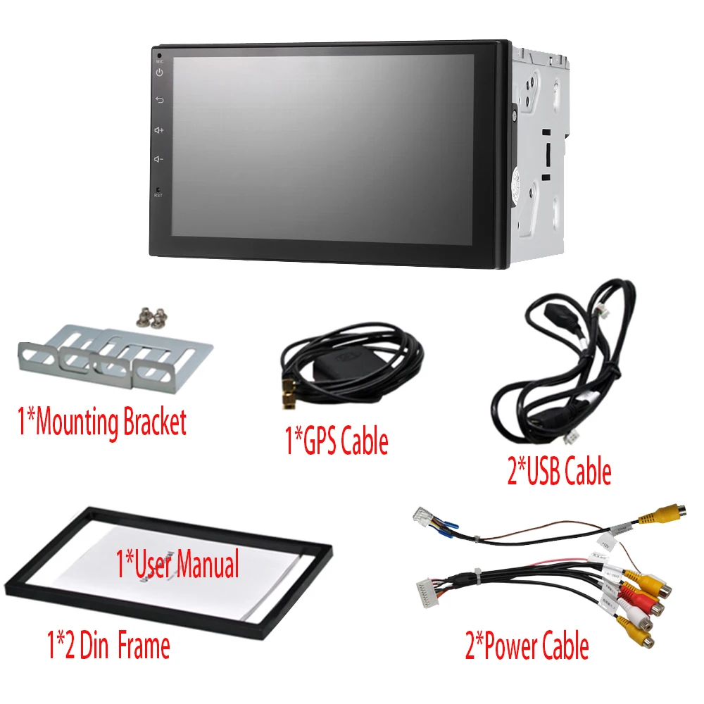 

Support DAB 2 Din Android 7.1 Car (NO)DVD player GPS+Wifi+Bluetooth+Radio+Quad Core Steering-wheel Rear View Camera 7 inch 1024