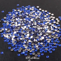 resin flat back crystal nails royal blue rhinestone applique non hotfix stones and crystals for clothes nail art decorations e