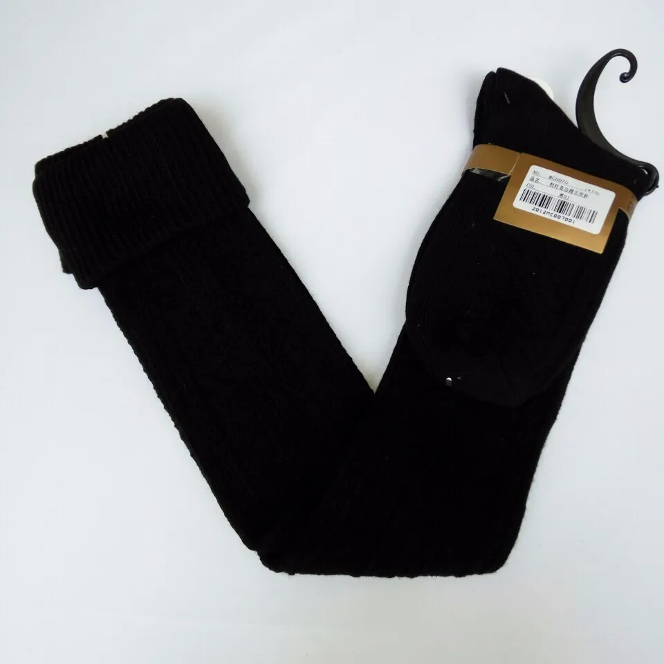 Женские зимние чулки Хлопковые вязаные ультрадлинные теплые выше колена|winter