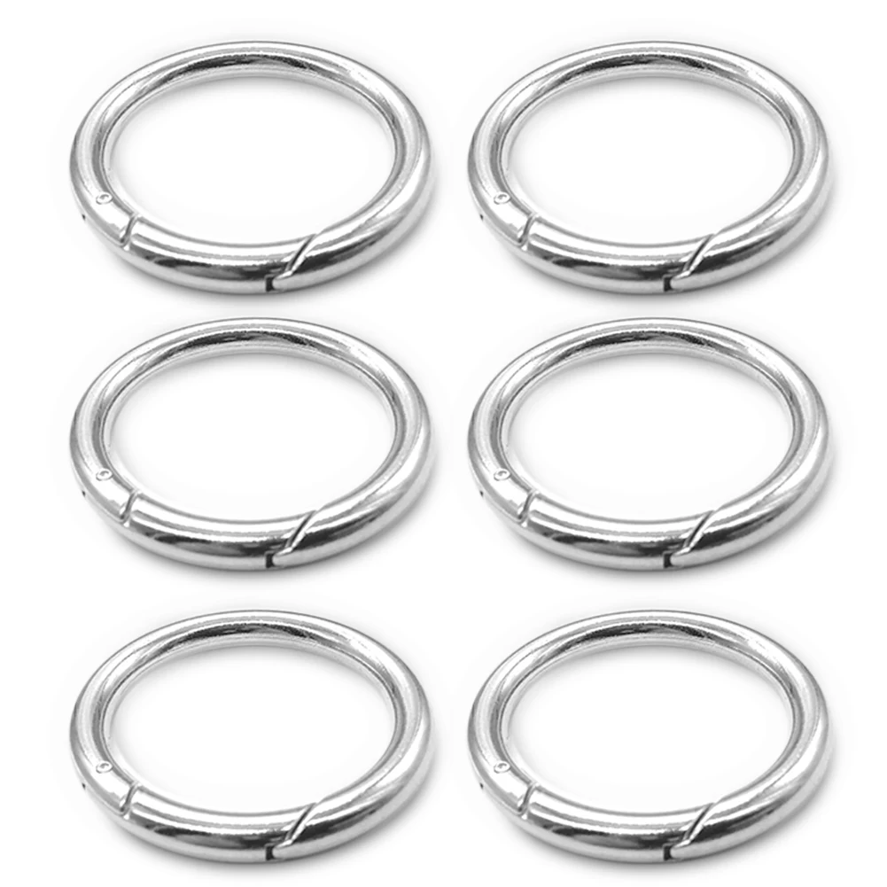 6 шт./упак. круг из цинкового сплава круглый Карабин Кемпинг Весна оснастки клип