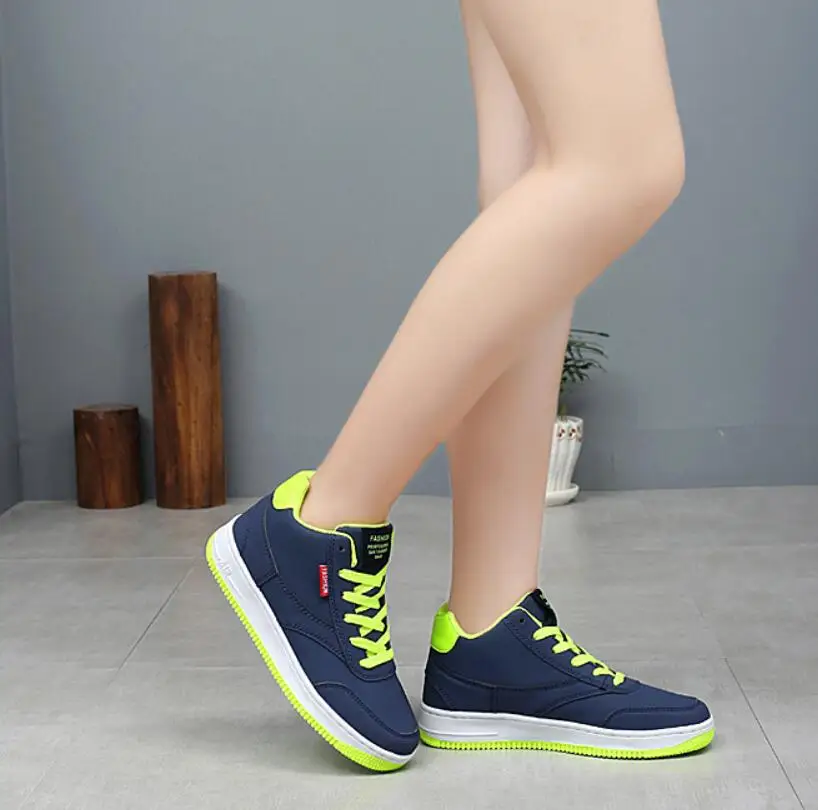 2018 модная женская Вулканизированная обувь кроссовки повседневная на шнуровке