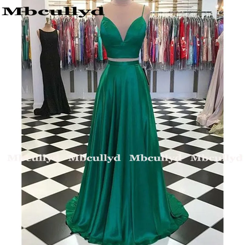 Темно зеленые трапециевидные платья Mbcullyd для выпускного вечера новинка 2020