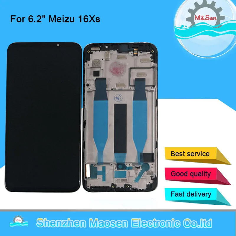 M& Sen для 6," Meizu 16XS 16 XS ЖК-дисплей с рамкой+ сенсорная панель дигитайзер