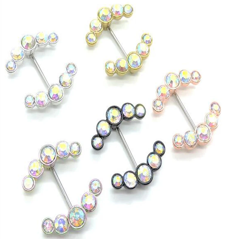 Кольцо для пирсинга сосков 1 6 х19 мм пара | Украшения и аксессуары