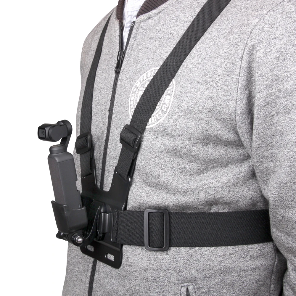 Регулируемый эластичный нагрудный ремень с адаптером для DJI Osmo Pocket и Gopro