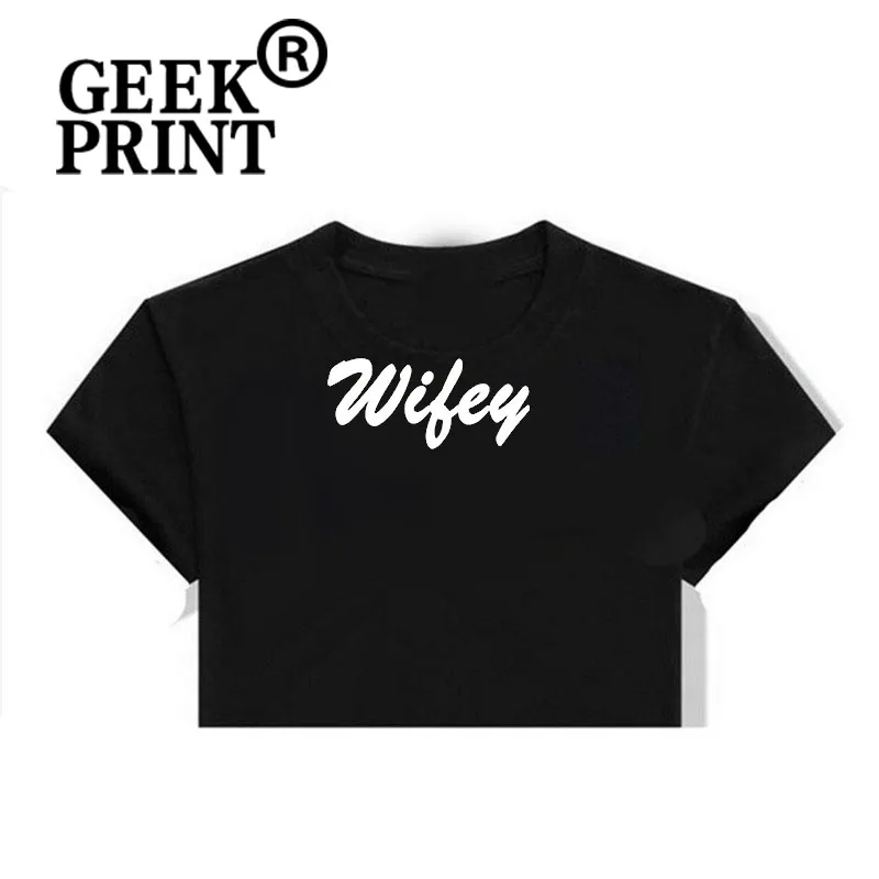 Женские топы с принтом Wifey футболка для жены мужа подходящие к мужу футболки