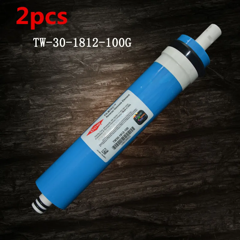 

2pcs for dow filmtec 100 gpd reverse osmosis membrane TW30-1812-100 RO membrane for water filters