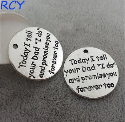 Одежда высшего качества 5 шт./лот 25 мм письмо выгравированы сегодня я скажу вашей