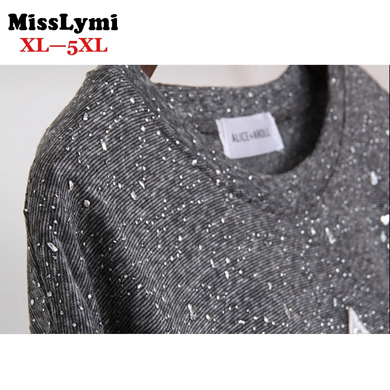 Женская футболка с блестками MissLymi Повседневная Свободная короткими рукавами и