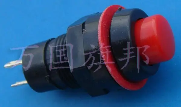 

Free Delivery. Push button switch Button switch lock mounting holes 10 mm DS - 211 red button