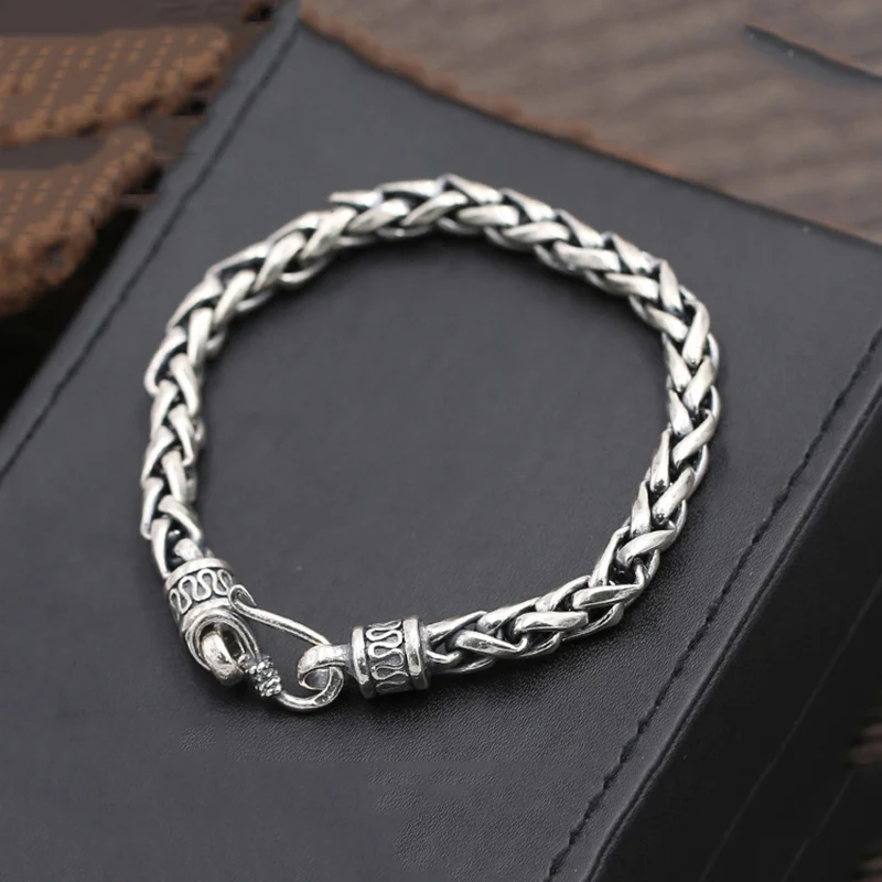 Браслет дружбы из серебра 925 пробы для мужчин и женщин ювелирное изделие с