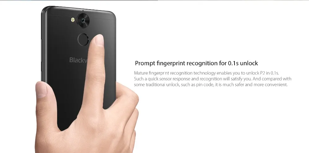 Смартфон Blackview P2 4 Гб+ 64 Гб LTE 6000 мАч 5,5 дюймов FHD Android 6,0 мобильный телефон MT6750T Восьмиядерный 13 МП+ 8 Мп камера 24 часа