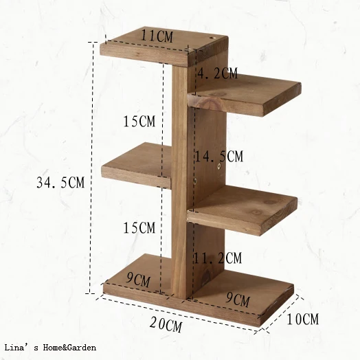 Настольная трехуровневая мини полка из массива дерева|wooden shelf|shelf standshelf wood |