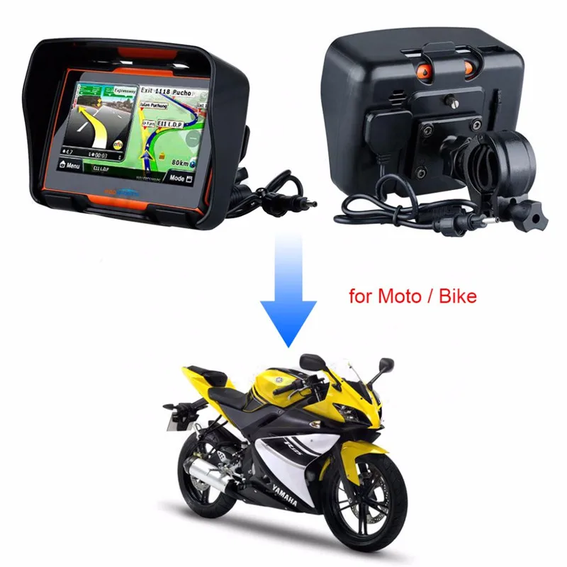 GPS навигатор Fodsports для мотоцикла 4 3 дюйма IPX7 Bluetooth|motorcycle gps navigation|motorcycle gpsgps motorcycle