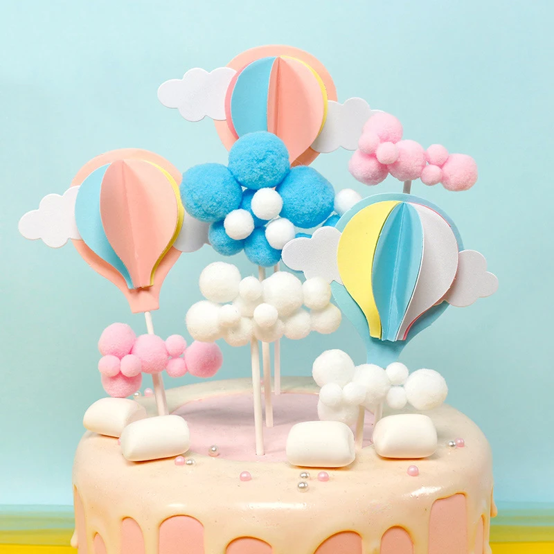 5 шт. воздушный шар облако красочный торт Топпер пирог на день рождения или
