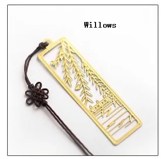 Willows 100 шт., свадебные металлические закладки, милые золотые бумажные для дня рождения, зажим для книг, студентов, возврат, подарок для гостей - Цвет: Willows