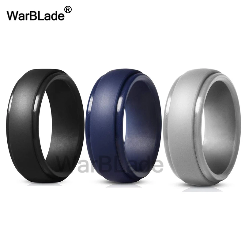 WarBLade пищевой FDA силиконовые кольца мужские свадебные резинки гипоаллергенные гибкие антибактериальные силиконовые кольца для пальцев