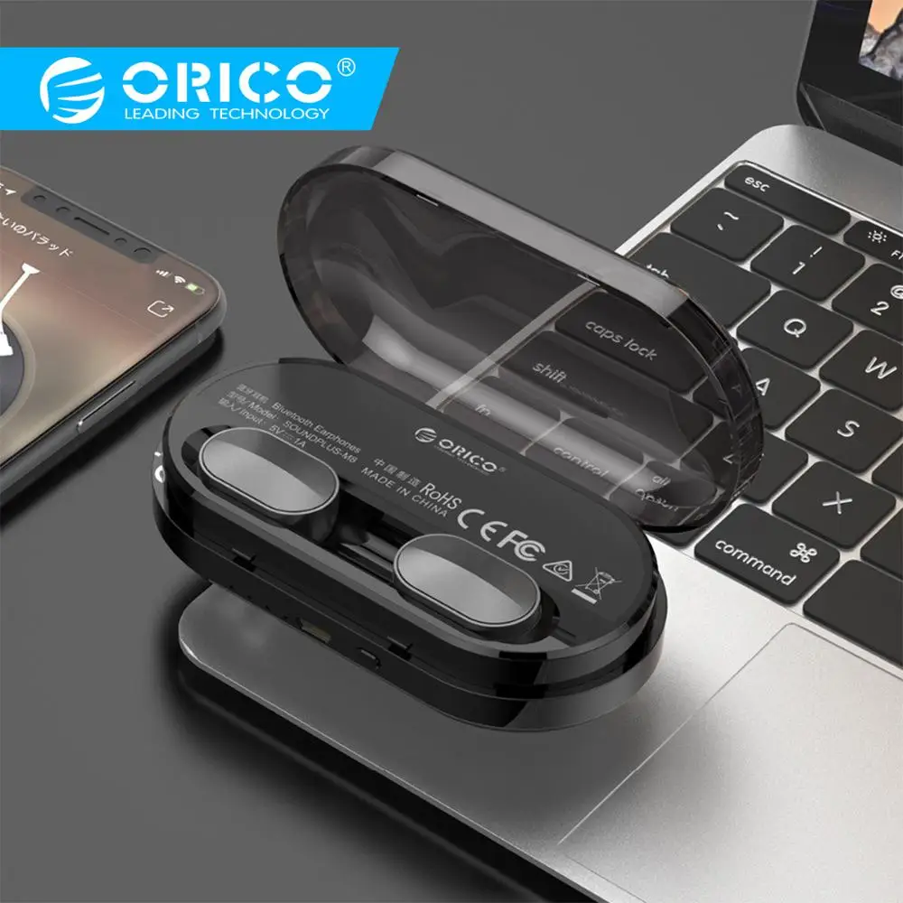 ORICO Беспроводной наушников стерео СПЦ гарнитура Handfree Спорт Bluetooth 4,2 наушники с зарядки окно для iphone Беспроводной наушники