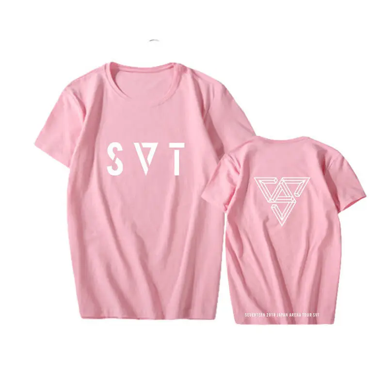Футболка унисекс с принтом Kpop SEVENTEEN 17 Мужская футболка SVT для концерта