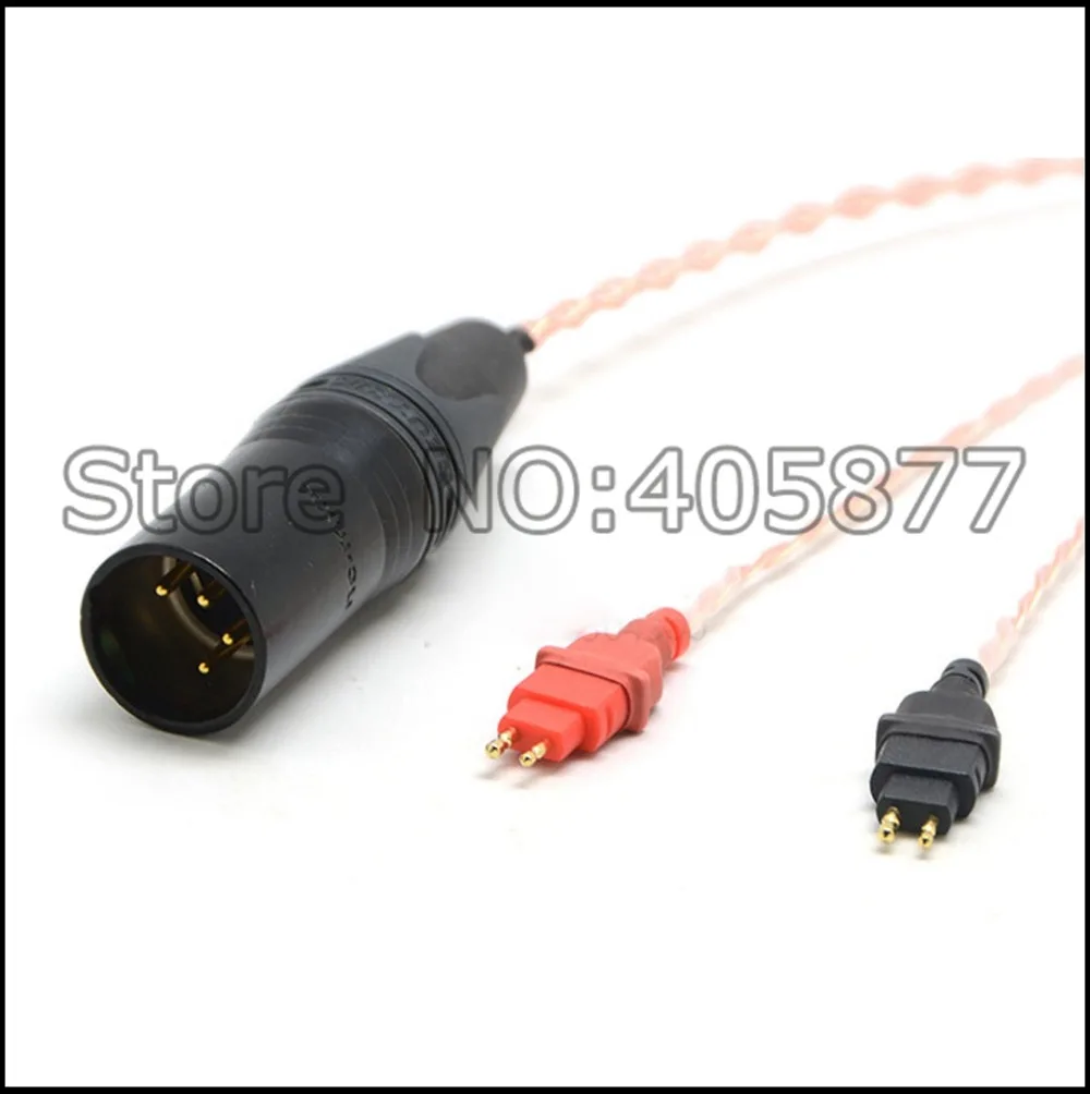 4pin сбалансированный DIY 5N с покрытием из чистой меди кабель для наушников Hd580 Hd600