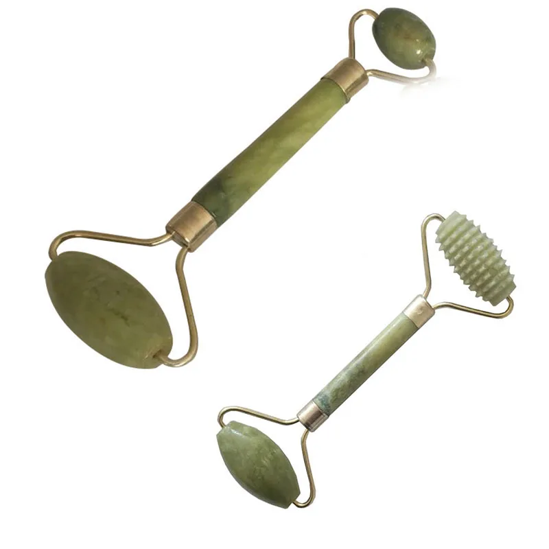 Двойная головка роллер для массажа лица Jade Face похудение макет головы Шея природа