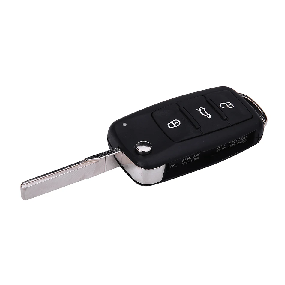 

DJBFANDEA 3Pcs/Lot Car Remote Key for VW/VOLKSWAGEN 5K0837202AD Beetle/Caddy/Eos/Golf/Jetta/Polo/Scirocco/Tiguan/Touran/UP