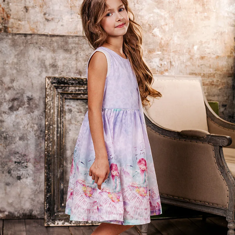 2019 г. новое летнее праздничное платье принцессы для девочек Детские платья vestidos