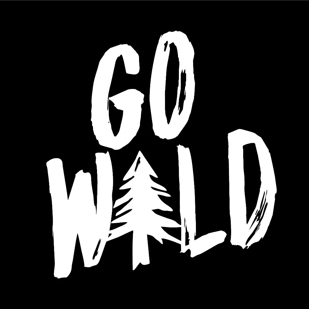 15 см Go Wild Text Nature виниловая Автомобильная наклейка для пеших прогулок наклейки