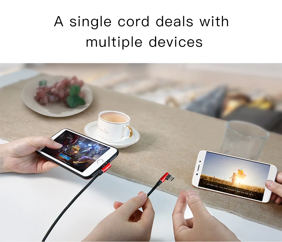 Baseus 90 градусов 3 в 1 USB кабель для iPhone XS Max XR X 8 7 6 6S Зарядный Шнур Micro USB кабель type-c usb type-C кабель