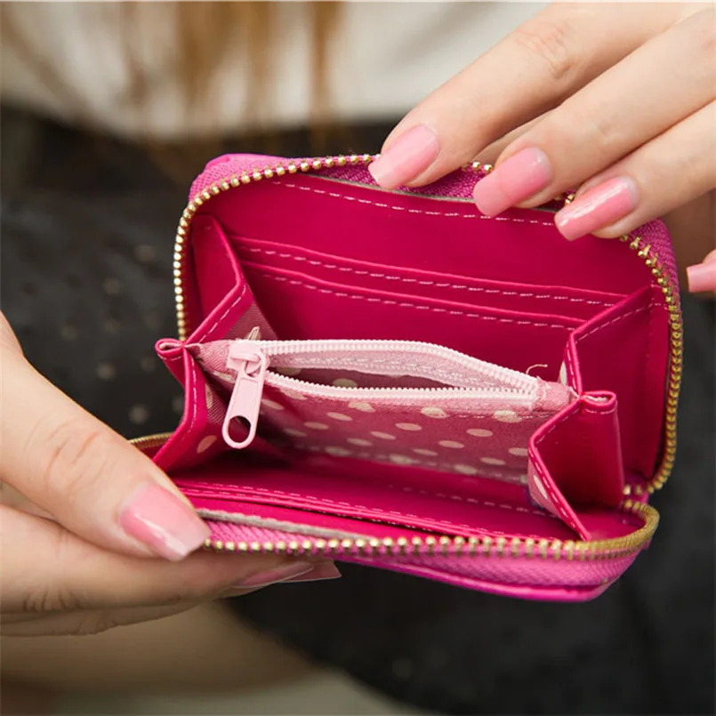 Женский кошелек модный милый клатч короткая маленькая сумка из искусственной