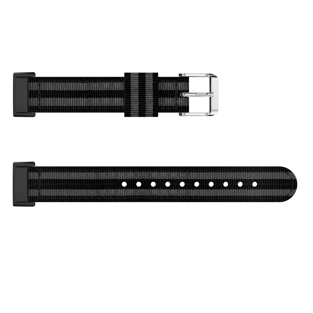 Black ash Замена для Fitbit Charge 3 Band нейлоновый текстильный ремень полоса Сменные Смарт-часы для фитнеса с нержавеющей для Charge3 - Цвет: Black ash