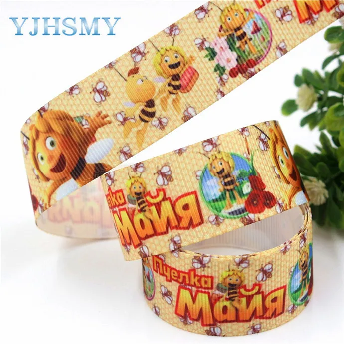 YJHSMY, G-18616-474, 25 мм 5 ярдов мультфильм кошка напечатаны корсажная лента, аксессуары для одежды лямки, DIY материалы ручной работы - Цвет: G-18616-475