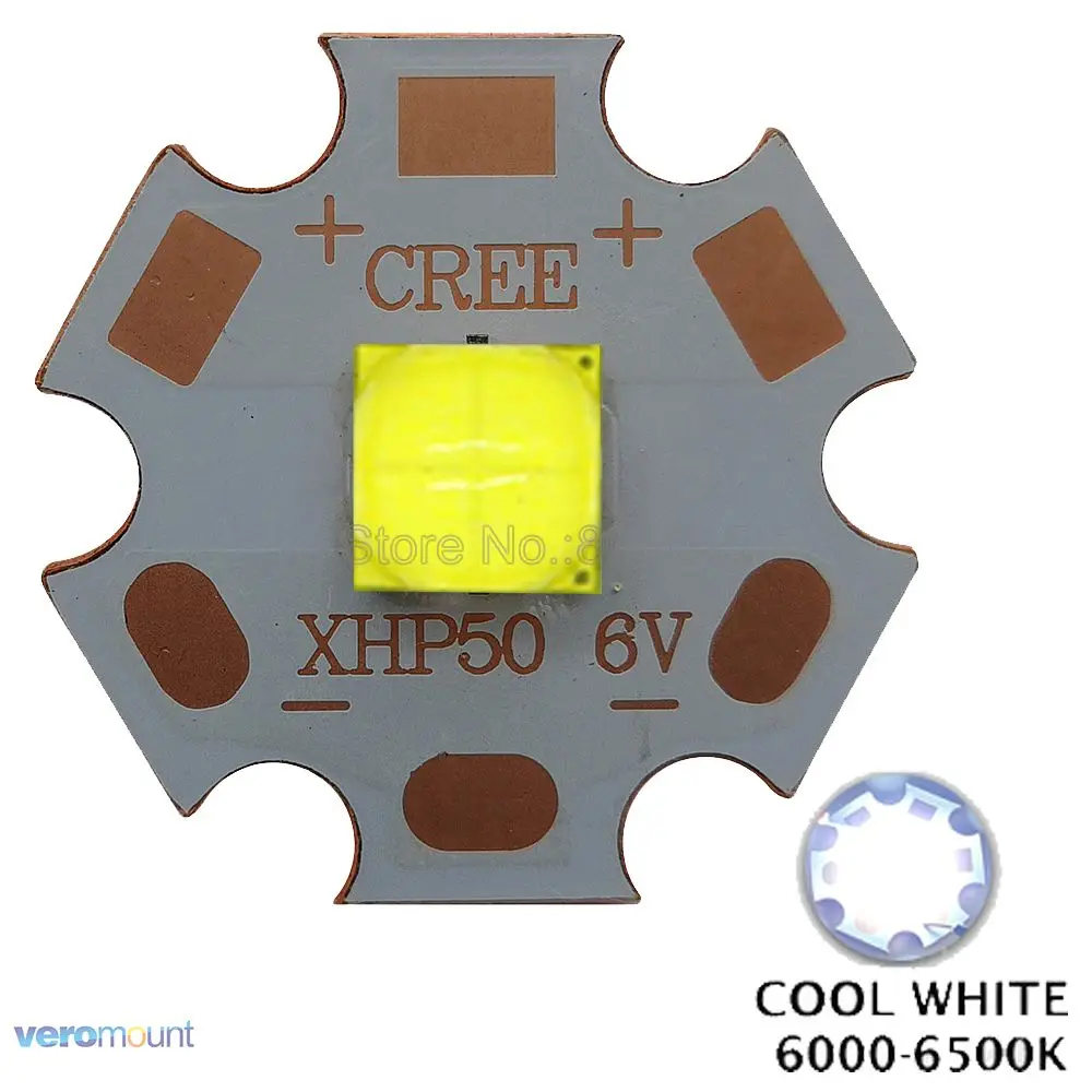 Cool White XHP50.2 6 в или 12 В холодный белый нейтральный белый теплый белый высокая мощность светодиодный излучатель на 16 мм 20 мм Медь PCB - Испускаемый цвет: Cool White