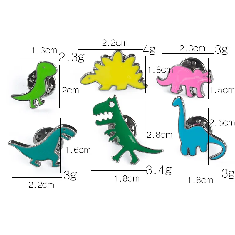 6 видов Милые Броши с динозавром из мультфильма для женщин и детей | Украшения