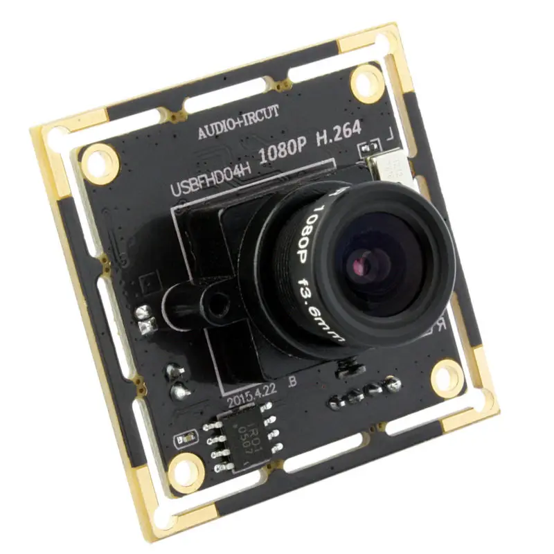 ELP 1080P full HD Usb плата камеры H264 веб камера с объективом 8 мм для пк аудио микрофоном
