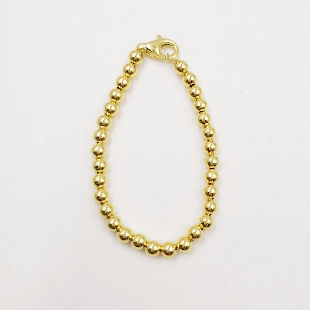 18 k желтое золото или розовое браслет из бисера для новых девочек женщин trandy