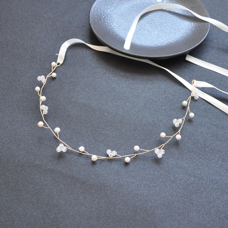 Новое поступление Свадебная Золотая цветная повязка на голову аксессуары для