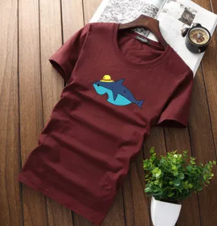 2019 летняя новая Корейская мужская футболка с круглым вырезом и короткими