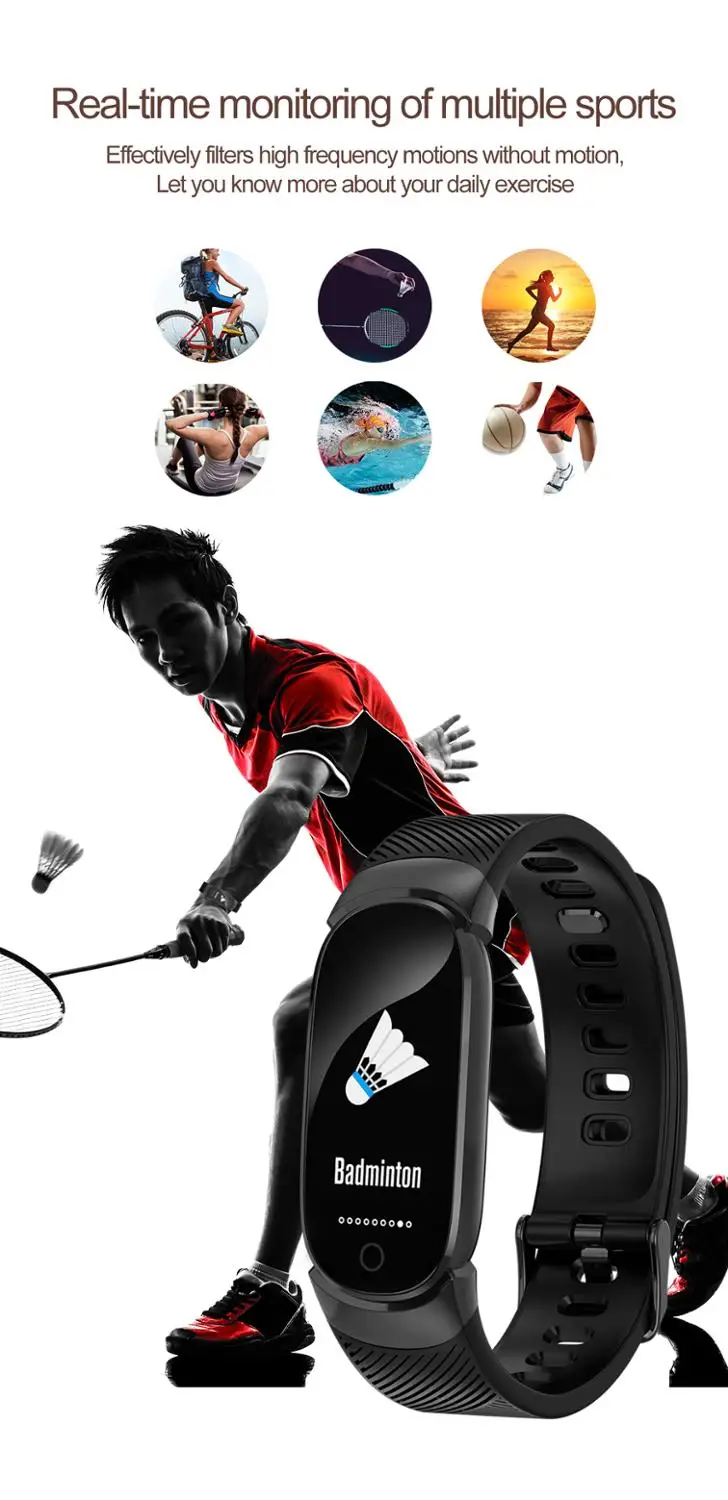 New QW16 color screen smart watch continuous heart rate sleep monitoring reminder Bluetooth sports FOR: iphone Samsung | Электроника