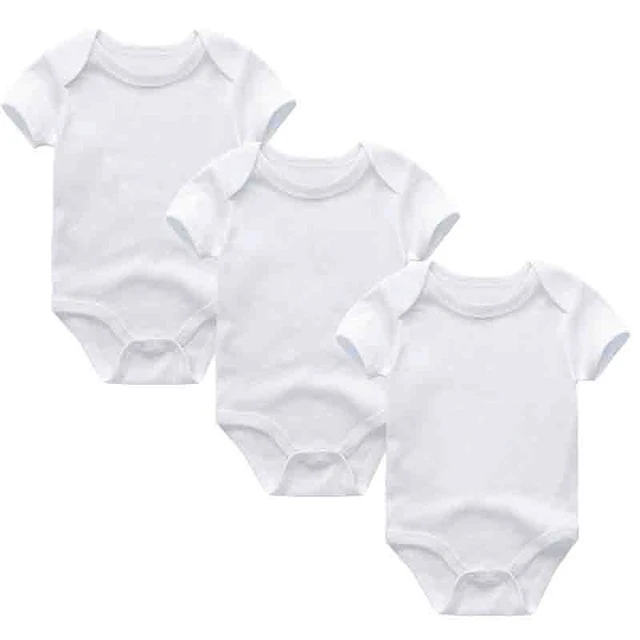 

3/5 Pcs / Lot Bodysuit Baby for Clothes Unisex Pure Cotton Boy Girls Short Sleeve Jumpsuits Infant Baby Clothes