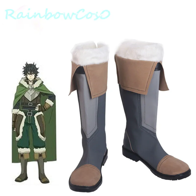 RainbowCos0 Free Ship Cosplay Shoes The Rising of the Shield Hero Naofumi Iwatani Boots Game Anime Halloween | Тематическая одежда