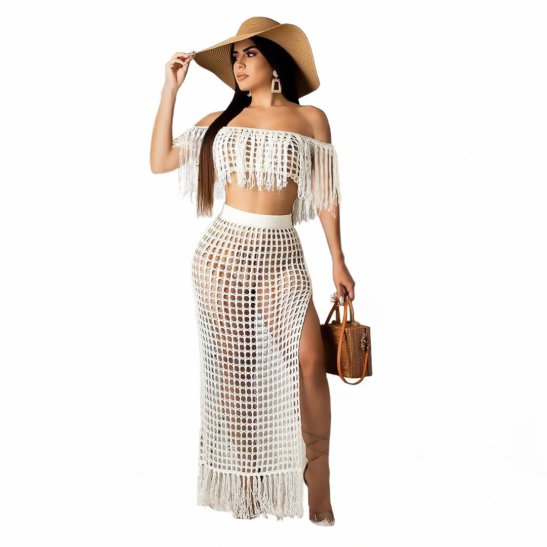 Пляжные купальные костюмы Coverup Outings Kaftan летнее платье 2 комплекта женские накидки с кисточками парео саронг размера плюс Tunica купальники