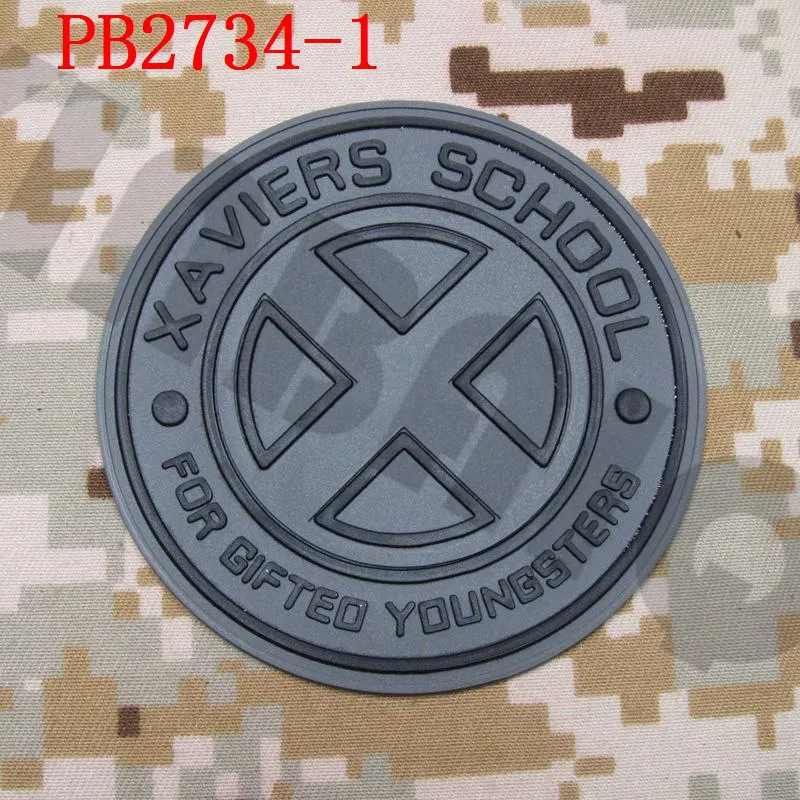 PB2734 Gray 3D ПВХ патч X-MAN XAVIERS школы для одаренных подростков - Цвет: PB2734 Gray