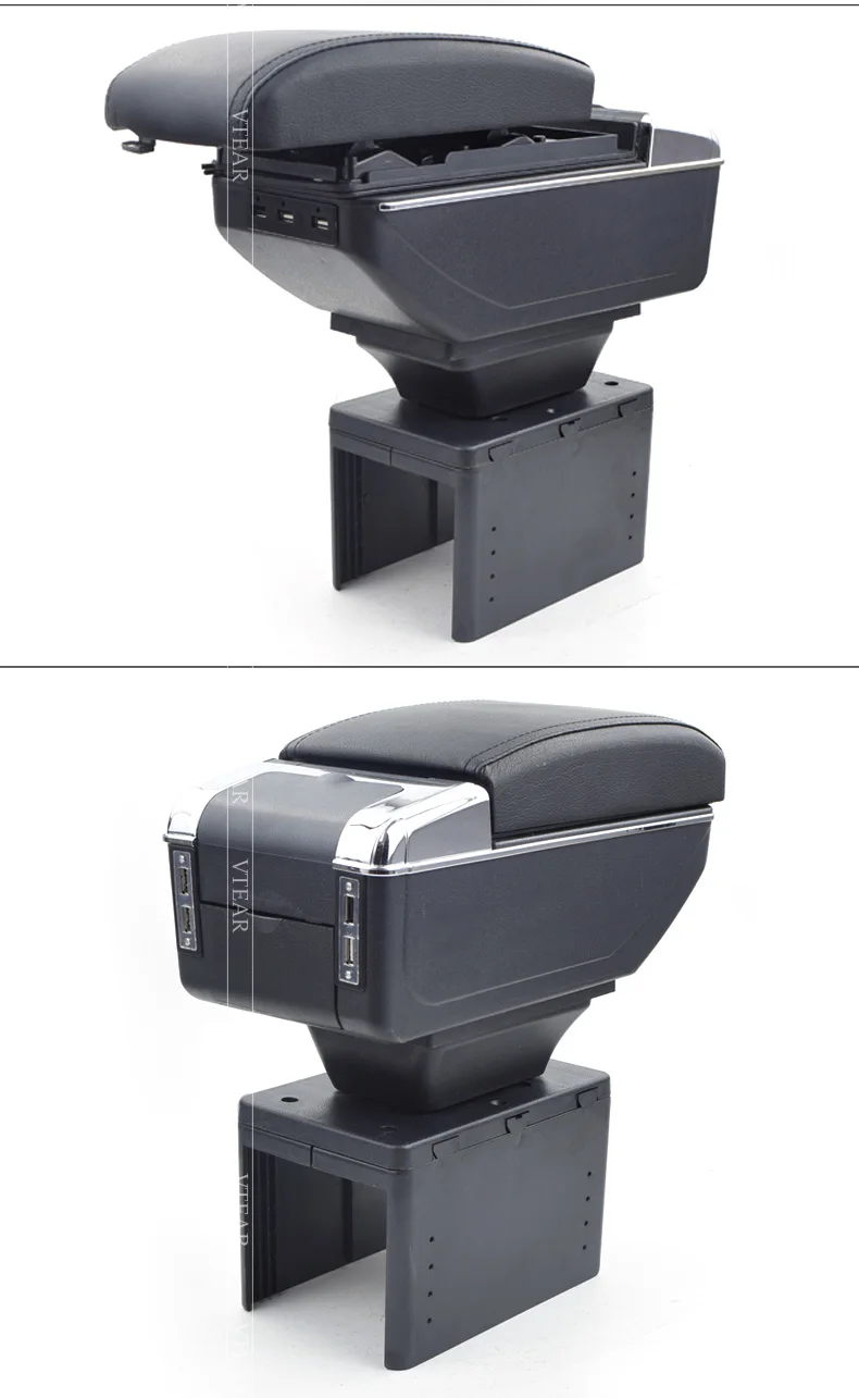 Vtear для kia spectra 2008, подлокотник, автомобильный подлокотник, кожаный ящик для хранения, аксессуары, центральная консоль, слот для чашки, авто стиль