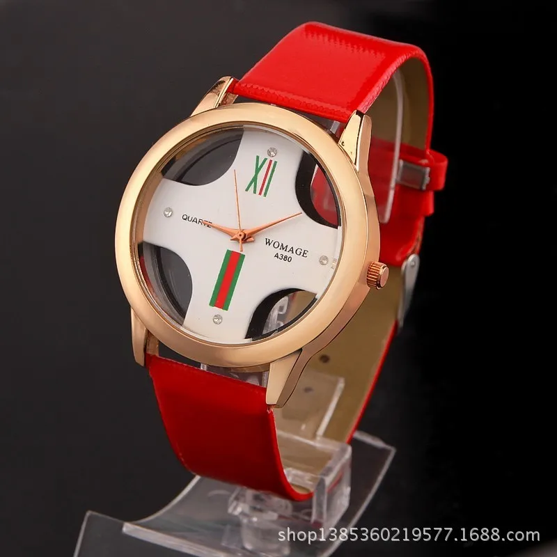 Кварцевые спортивные часы для влюбленных с кожаным ремешком | Наручные