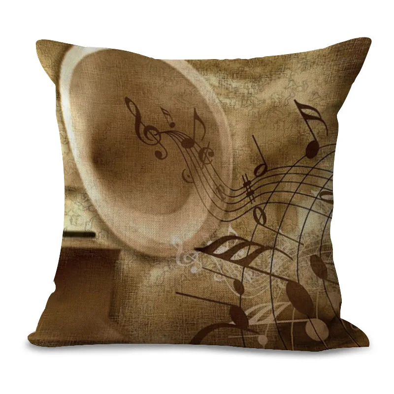 Декоративная Подушка Чехол в виде скрипичного ключа фортепиано 17 5 дюймов хлопок